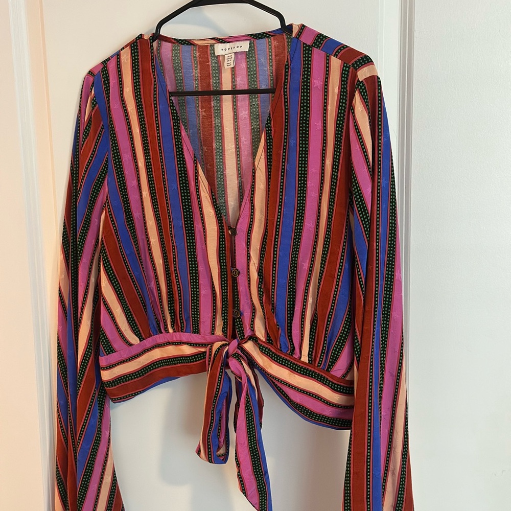 Topshop Multicolor Striped Blouse